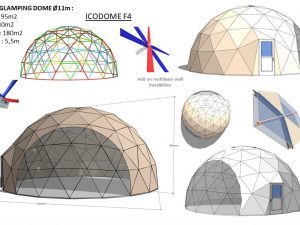 95m2 GLAMPING Ø11m ICO F4 H5,5m