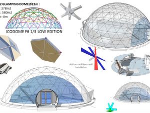 378m2 GLAMPING Ø22m ICO F6 H8m