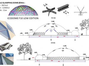 907m2 GLAMPING Ø34m ICO F10 H11m